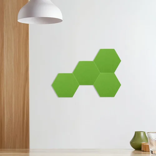 Miniatura 2 de MAGICLULU Paquete de 12 azulejos de pared de fieltro hexagonales, paneles acústicos para el hogar, oficina, aula
