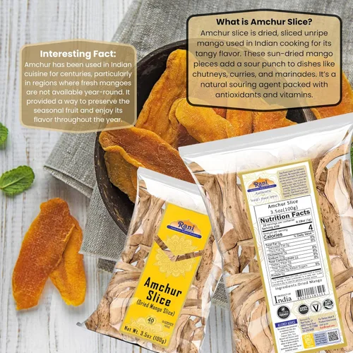 Miniatura 4 de Rani Amchur (Mango) - Rebanadas enteras secas de 3.5 onzas (3.53 oz) ~ Todo natural, origen indio, sin color, apto para gluten, vegano, sin OMG, sin