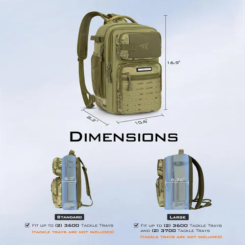 Miniatura 2 de KastKing BlowBak - Bolsa táctica para aparejos de pesca, mochila de pesca ligera, almacenamiento para equipo y equipo, regalo para hombres F: Doble