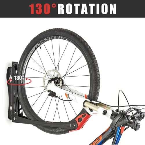 Miniatura 5 de Wallmaster BIKEPAL - Portabicicletas giratorio, montaje en pared, soporte vertical para almacenamiento de bicicletas, ahorro de espacio