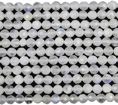 Miniatura 6 de MJDCB Cuentas sueltas redondas de amazonita natural facetadas de 0.118 in para hacer joyas, pulseras y collares