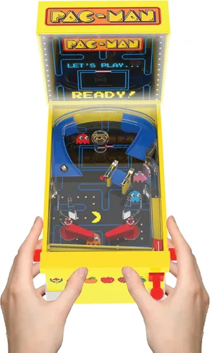 Pac-Man: Mini Arcade Pinball - Serie de coleccionistas de lujo, luces y sonidos, juego de mesa clásico, desafíos de tiro de habilidad, juguete con