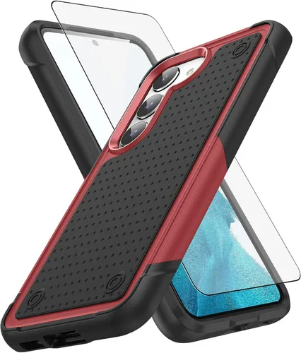 Asuwish Funda protectora para Samsung Galaxy S23 5G con protector de pantalla de vidrio templado y accesorios de celda, protección de doble capa