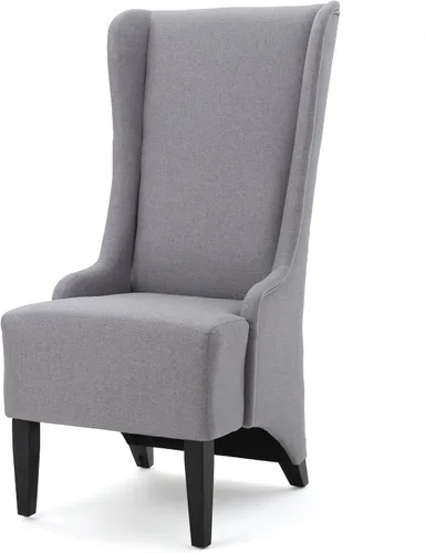 Miniatura 4 de Christopher Knight Home Silla de comedor de tela Callie, color gris claro