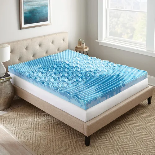 Miniatura 6 de Cubrecolchón de espuma viscoelástica de gel Lux de tamaño individual de 3 pulgadas: comodidad de contorno, zonas de alivio de presión, infusión
