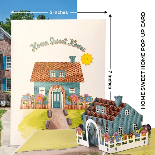 Miniatura 9 de iGifts And Cards Home Sweet Home - Tarjeta de felicitación 3D emergente, regalo de inauguración de la casa, regalo sorpresa de la casa