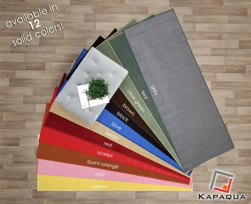 Miniatura 6 de Alfombra Pasillo Escalera Antideslizante con Respaldo de Goma Color Negro Sólido Liso Tamaño Personalizado 22 pulgadas de Ancho Elige Tu Longitud