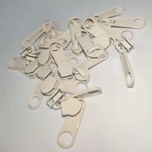 Miniatura 4 de Leekayer 50 tiradores beige #3 para cremalleras de bobina de nailon, deslizadores de cremallera de metal para chaqueta, equipaje, bolsas, bolsas a
