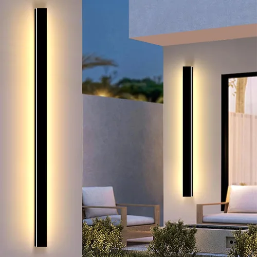 Miniatura 18 de Paquete de 2 luces de pared para exteriores de 39 pulgadas, montaje en pared, aplique moderno para exteriores, iluminación exterior lineal larga LED