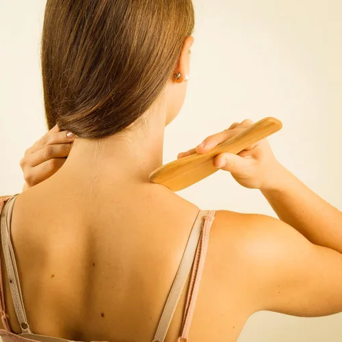 Miniatura 2 de tuuli Rodillo de masaje corporal y facial, rodillo de masaje de madera multifuncional, ayuda a aliviar la tensión muscular y apoyar la salud