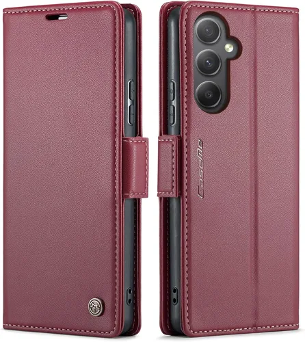 Miniatura 63 de QLTYPRI Funda tipo cartera para Samsung Galaxy S22 Ultra, funda magnética de piel sintética de alta calidad con bloqueo RFID, ranuras para tarjetas