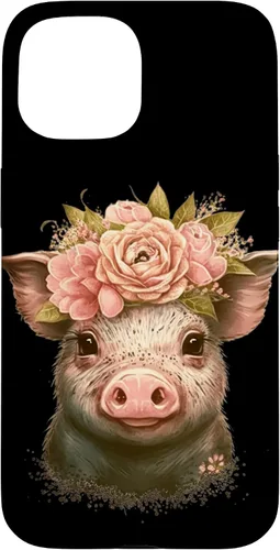 Miniatura 6 de Pig with Leopard Headband Flower Cute Pig Lover Case for iPhone 17