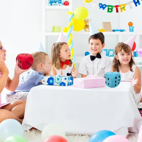 Miniatura 6 de Juguete grande de bola antiestrés de 3.9 pulgadas, dados de espuma de poliuretano, juguetes de mesa para niños, para obtener tus números de la suerte