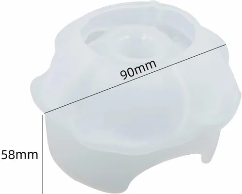 Miniatura 2 de Molde de soporte de anillo de resina, 2 moldes de silicona con forma de rosa para resina, moldes de silicona para almacenamiento de joyas