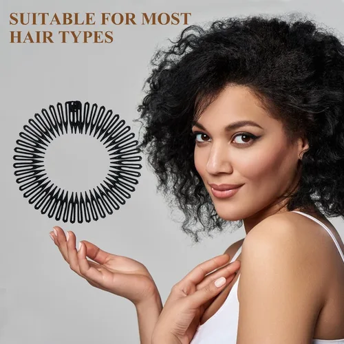 Miniatura 3 de Soft 'N Style Diademas flexibles elásticas para mujeres (3 unidades, color negro)