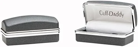 Miniatura 6 de Gemelos de boda plateados con caja de regalo de presentación de viaje, gemelos para ocasiones especiales para boda, fiesta, camisa, regalo