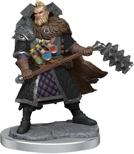 Miniatura 6 de WizKids D&D Frameworks: Human Fighter Male - Sin pintar y sin ensamblar