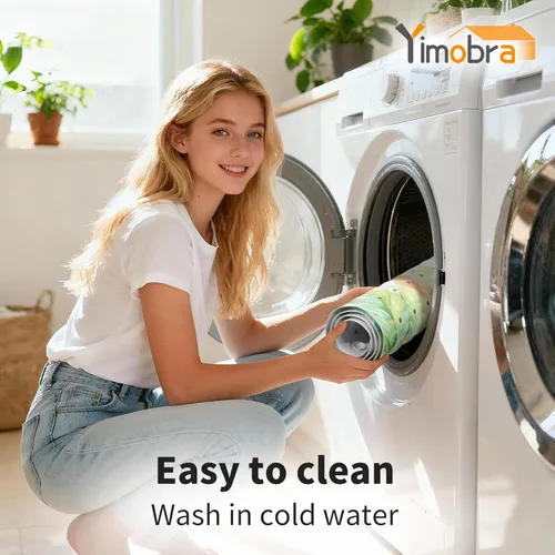 Miniatura 4 de Yimobra - Tapete original para bañera antideslizante extralargo con ventosas grandes y agujeros de drenaje, lavable a máquina
