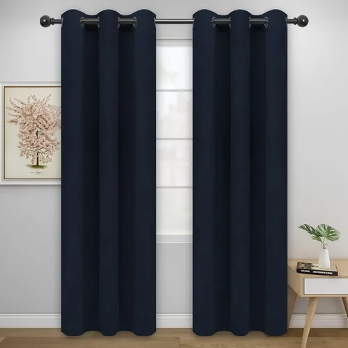 Miniatura 292 de Easy-Going - Cortinas opacas para dormitorio, aislamiento térmico sólido con ojales, cortinas de ventana para reducción de ruido, cortinas
