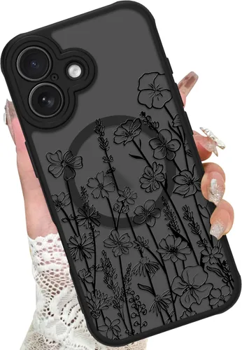 Miniatura 72 de KANGHAR - Funda para iPhone 11 [Compatible con Magsafe] Patrón estampado de leopardo Lindo guepardo Funda protectora magnética para niñas, mujeres