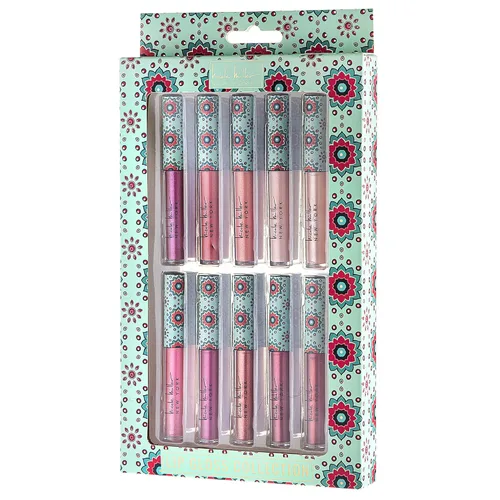 Miniatura 6 de Nicole Miller - Colección de brillos de labios brillantes para mujeres y niñas, juego de colores de larga duración con ricos colores variados, rosa