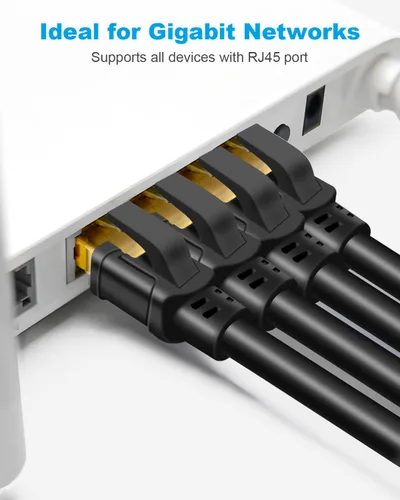 Miniatura 2 de DDMALL Cable Ethernet CAT8 de 1.5 pies, 3 pies, 6 pies, 10 pies, 15 pies, 20 pies, 25 pies, 30 pies, 40 pies, 50 pies, 65 pies, 100 pies, de alta