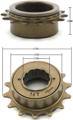 Miniatura 2 de Acxico 1 Piñón de volante de rueda libre de una sola velocidad de 14T dientes de 1.339 in