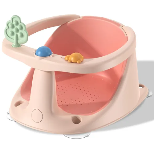Asiento de baño para bebés de 6 meses en adelante, asientos de baño antideslizantes para bebés que se sientan, asiento de bañera con ventosas, silla