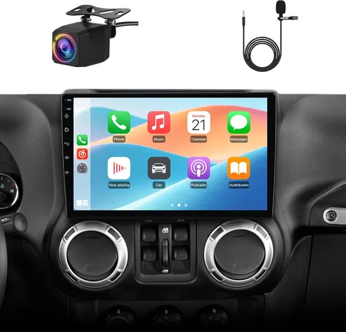 Miniatura 10 de AWESAFE Radio de coche estéreo Android 13 para Jeep Wrangler JK 2007-2018 Dodge Ram 1500 2500 2009 2010 2011 2012 Grand Cherokee con CarPlay Android