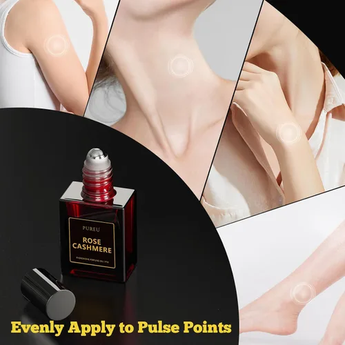 Miniatura 8 de PUREU Perfumes de feromonas para mujer, perfume de cachemira rosa, perfume de vainilla de larga duración, 0.34 onzas líquidas, rollo en rollo