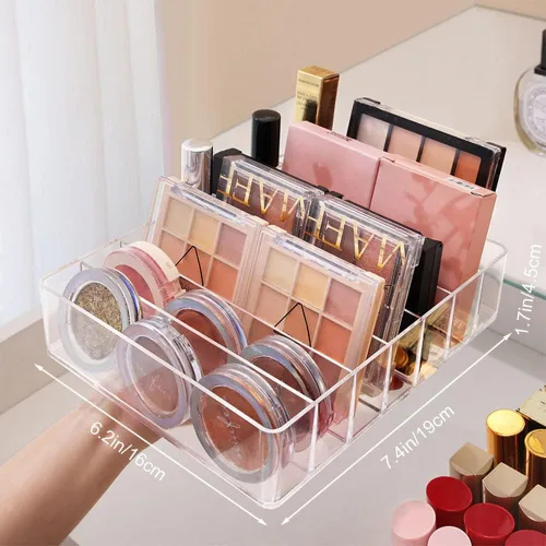 Miniatura 3 de TWUTGAYW Organizador de paleta de sombras de ojos, organizadores de maquillaje acrílico transparente y soporte de almacenamiento, organizador