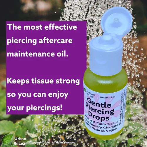 Miniatura 3 de Urban ReLeaf Gotas de perforación suaves: calma y calma el tejido, facilita los cambios de joyería, 100% natural, vegano. Perfecto para pieles