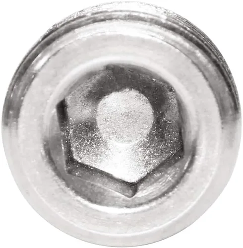 Miniatura 2 de Tapón de tubería NPT de 1 pulgada, rosca macho de acero inoxidable, cabeza hexagonal interna avellanada (paquete de 2)