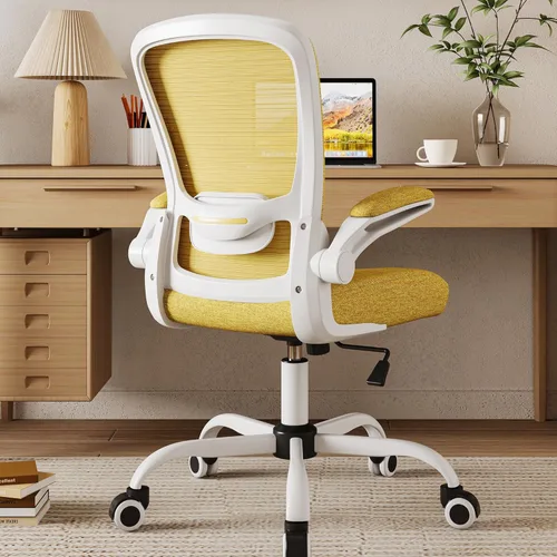Miniatura 17 de Mimoglad Silla de oficina ergonómica de malla con respaldo alto, soporte lumbar ajustable, cojín de asiento grueso (moderno, azul Tiffany)