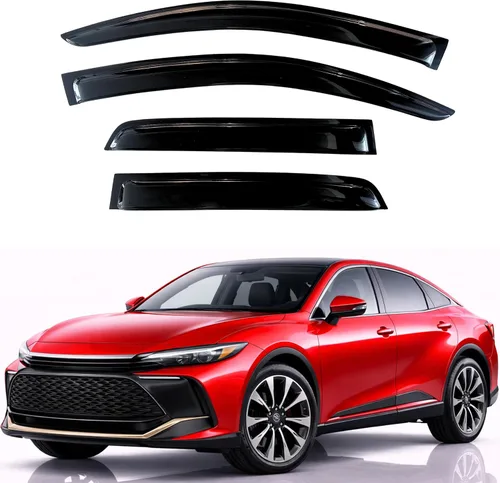 Miniatura 250 de KPY Visor de ventana compatible con Hyundai Tucson 2021-2025, 4 piezas de deflector de ventilación para ventana lateral, estilo Mugen, protector