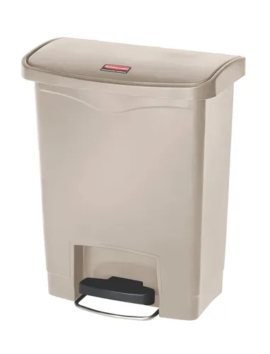 Miniatura 16 de Rubbermaid Commercial Products - Bote de basura Streamline Slim con pedal Papelera de plástico, 4 galones (15 litros), color rojo, con manos