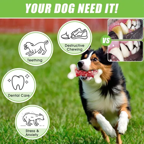 Miniatura 4 de DEBAK Juguetes para perros para masticadores agresivos, juguetes para perros para mantenerlos ocupados, huesos de perro duraderos y fuertes