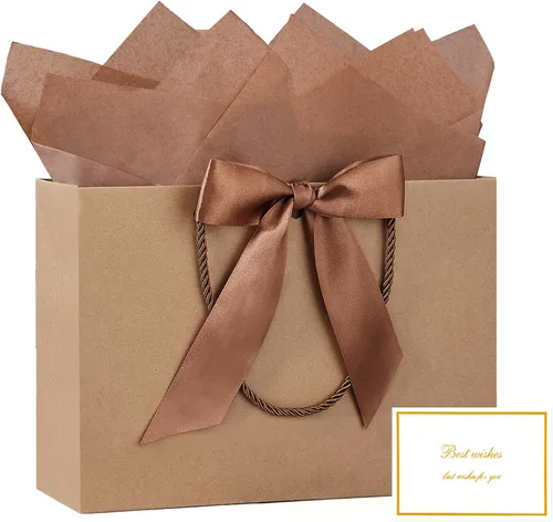 Miniatura 11 de JMANNI Bolsas de regalo, 3 piezas de tamaño mediano con cinta de lazo, bolsa de regalo de papel portátil, patrón de mármol, para cualquier ocasión