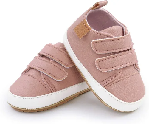 Miniatura 5 de Tenis de tobillo alto unisex para bebés, niños y niñas, suela de goma suave, zapatos de cuna para niños pequeños