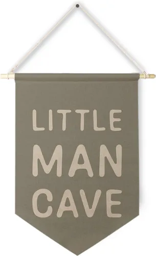 Miniatura 9 de Qpenm Cueva del Hombre Pequeño Bandera Colgante de Pared en Lienzo, Decoración para Habitación de Niños, Banderines Modernos en Blanco y Negro