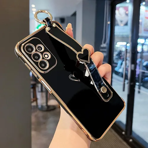 Miniatura 43 de ZTOFERA Funda diseñada para Samsung Galaxy S20 FE 5G, borde chapado de lujo, patrón de corazones de amor con pulsera y función atril, protección