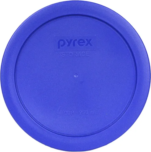 Miniatura 4 de Pyrex (3) 7202-PC 1-Cup, (3) 7200-PC 2-Cup, (2) 7201-PC 4-Cup, y (2) 7402-PC 6/7-Cup Tapas de almacenamiento de alimentos en azul y azul Cadete