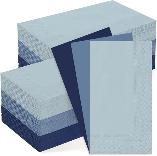 Miniatura 11 de Whaline Paquete de 150 Servilletas Marrones de 6.5 x 6.5 Pulgadas, Servilletas de Papel Desechables de 3 Colores con Tema Marrón de Otoño