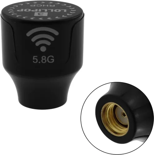 Miniatura 2 de E-outstanding Negro Super Mini Stubby 5.8GHz 5dBi Antena SMA Hembra para FPV Transmisor TX RX RC MAK-RHCP