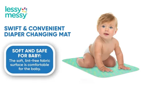 Miniatura 4 de Cambiador portátil para bebé, cambiador de pañales impermeable extra grande, lavable a máquina y apto para secadora, superficie lavable para una