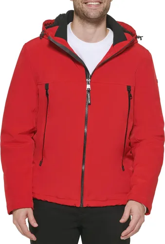 Miniatura 11 de Calvin Klein Abrigos de invierno para hombre - Chaqueta softshell con capucha forrada de sherpa