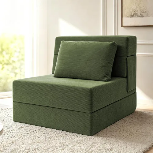 Miniatura 15 de Sofá Cama Plegable con Colchón, Sofá Cama Plegable con Funda para Silla de Cama con Almohada para Sala de Estar Oficina en Casa