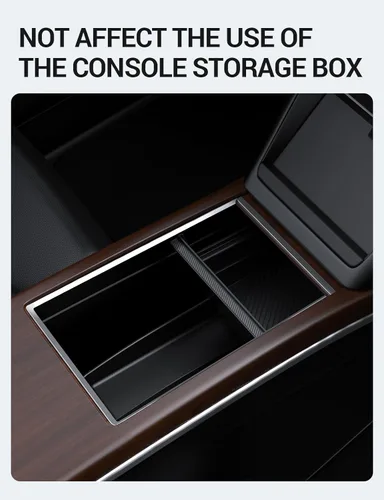 Miniatura 9 de BASENOR Bandeja Organizadora de Consola Central Inferior Tesla Model S Model X 2022-2026, Compartimento de Inserción Debajo del Portavasos