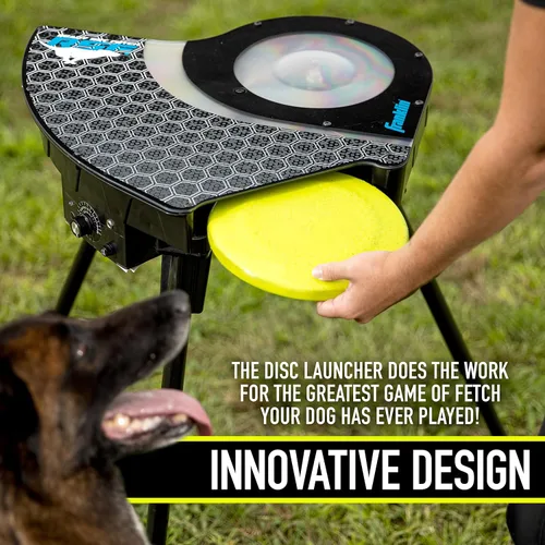 Miniatura 8 de Franklin Pet Supply Co. - Lanzador automático de discos para perros - Ready Set Fetch - Juguete lanzador portátil para perros - Funciona