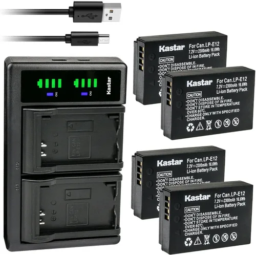 Miniatura 7 de Kastar LTD2 - Cargador de batería USB para Canon LP-E12 LPE12, cargador Canon LC-E12 LC-E12E, Canon EOS M50 Mark II, EOS M100, EOS M200, EOS Rebel